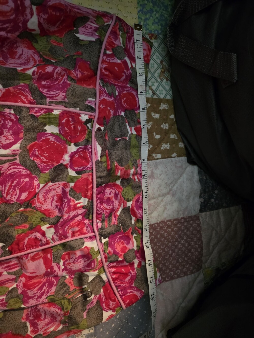 NOTATIONS A Line Side Zipper Multiple Color Roses Size Medium - Picture 10 of 10